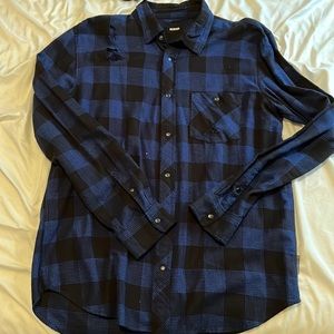 Hudson long sleeve distressed button up